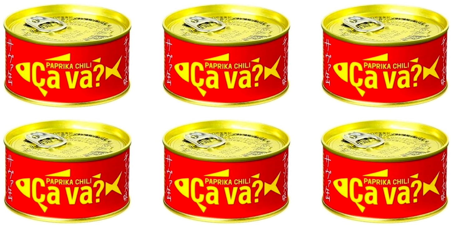 Japanese Canned Food Mackerel Paprika Chili Fish Seafood Prepared Preserved 170g