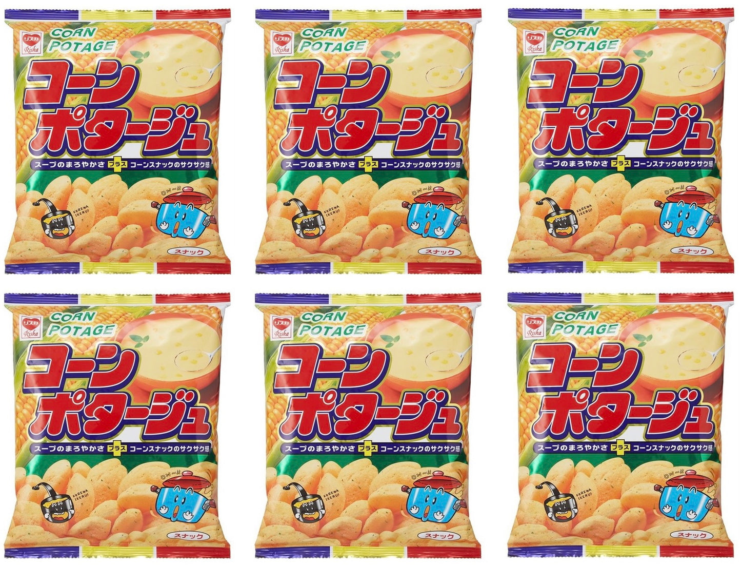 Japanese Snack Corn Potage Crispy Puffed Savory Flavor Rich Soup Riska Japan 75g