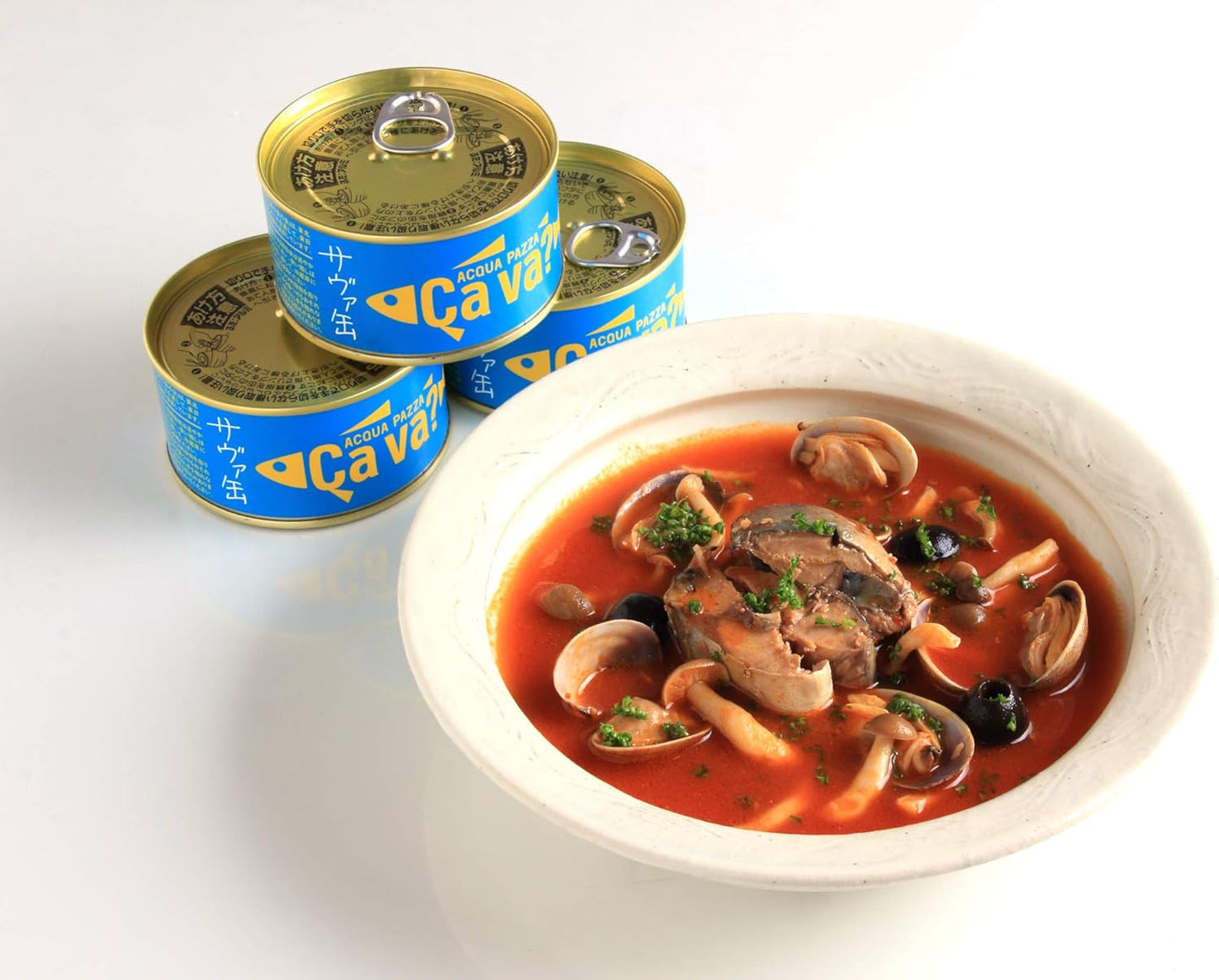 Japanese Canned Food Mackerel Acqua Pazza Fish Seafood Prepared Preserved 170g