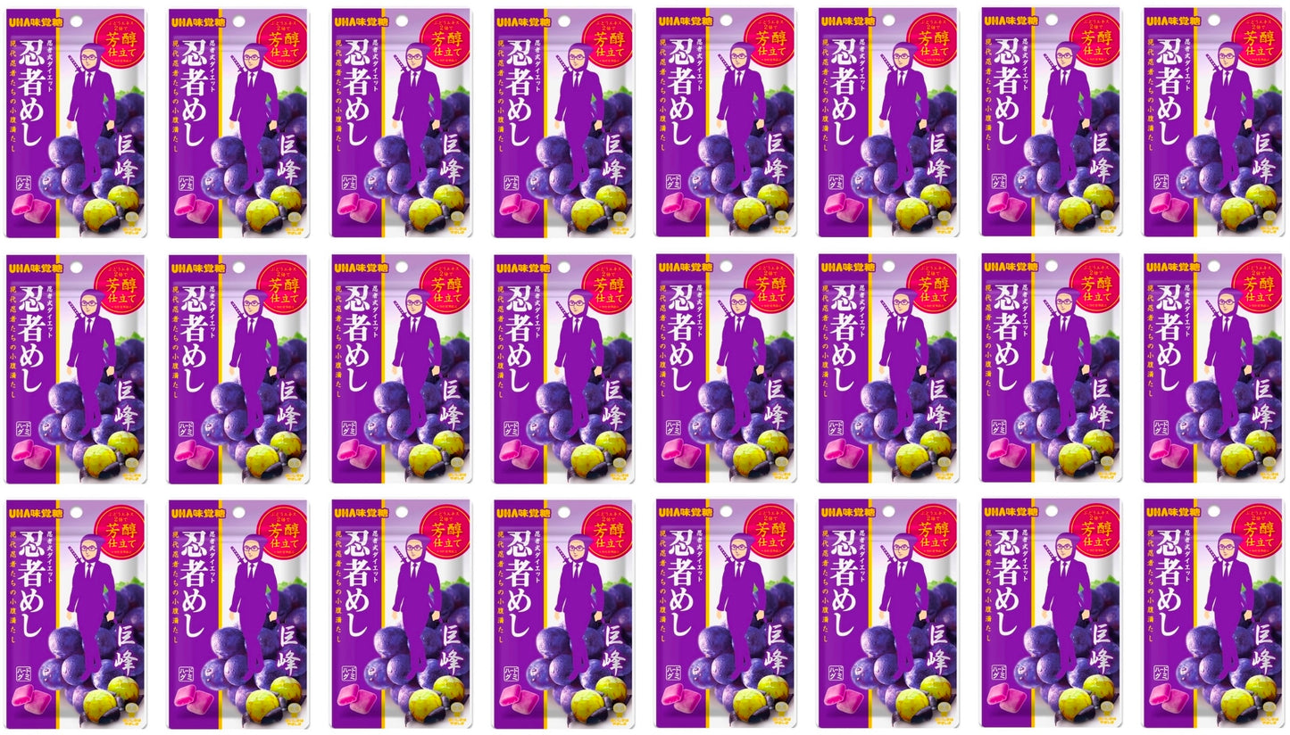 Japanese Gummy NINJYA MESHI Grape Dietary Candy Sweet Snack UHA Mikakuto 20g