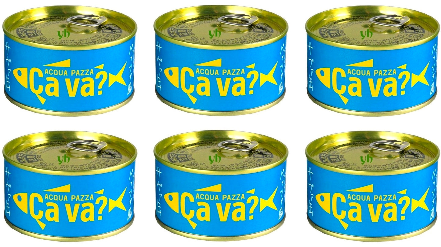 Japanese Canned Food Mackerel Acqua Pazza Fish Seafood Prepared Preserved 170g