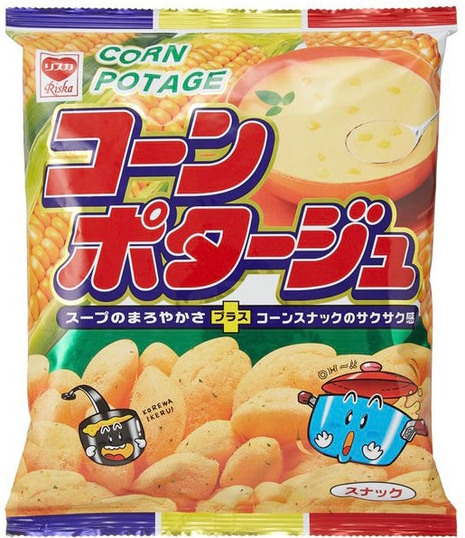 Japanese Snack Corn Potage Crispy Puffed Savory Flavor Rich Soup Riska Japan 75g