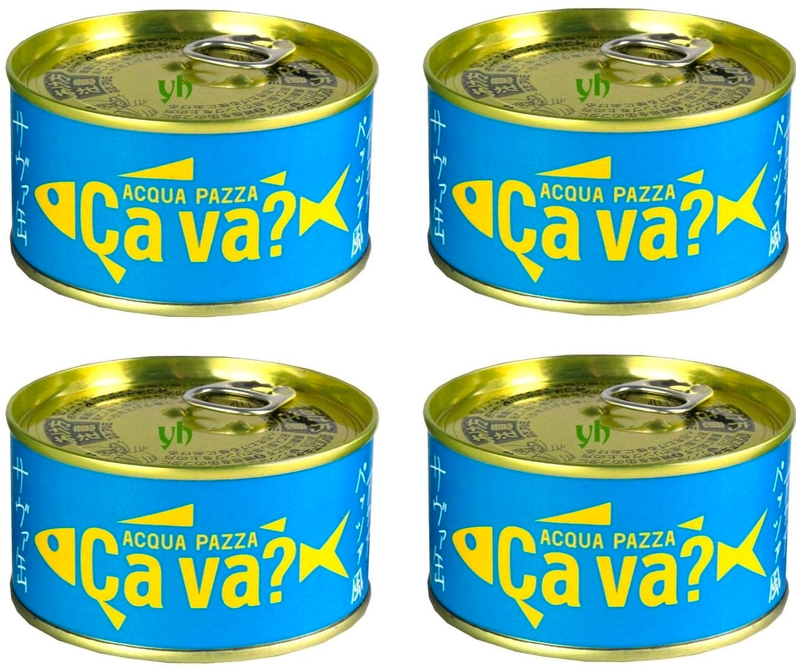 Japanese Canned Food Mackerel Acqua Pazza Fish Seafood Prepared Preserved 170g
