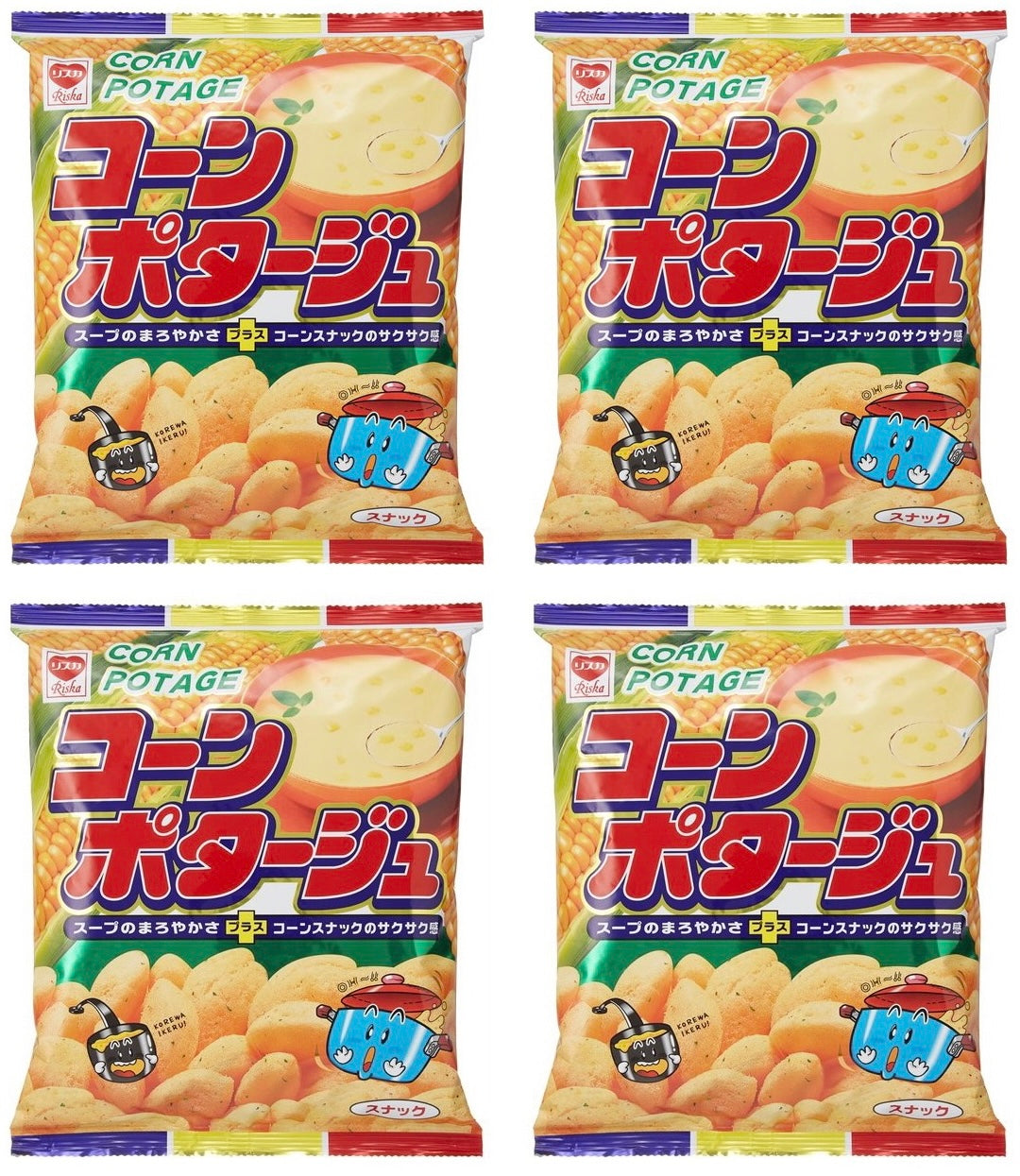 Japanese Snack Corn Potage Crispy Puffed Savory Flavor Rich Soup Riska Japan 75g
