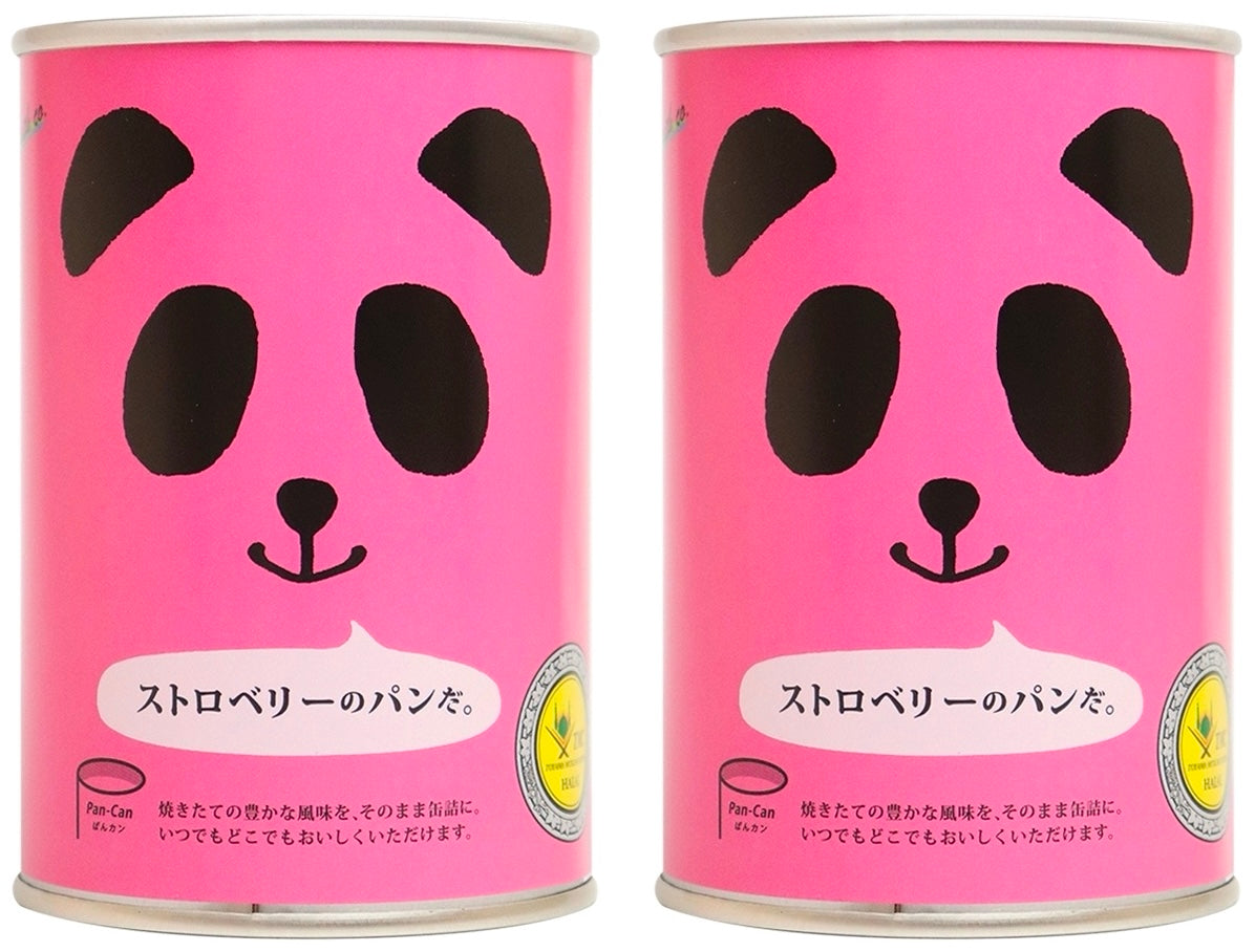 Japanese Canned Food Panda Bread Pan Strawberry Sugar Salt Preserved Snack 100g