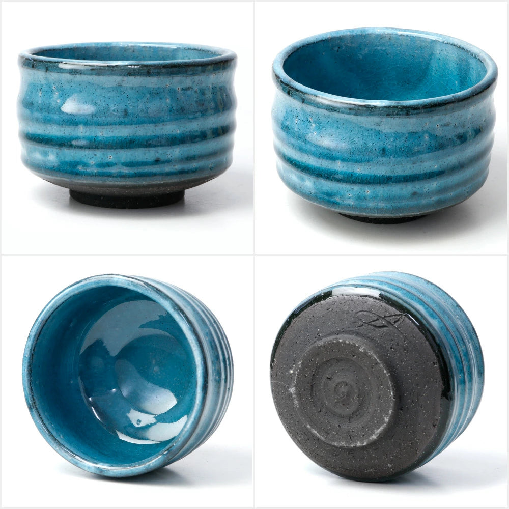 Japanese Matcha Green Tea Bowl Scoop Chasen Whisk Powder Ceremony Set Houkouen