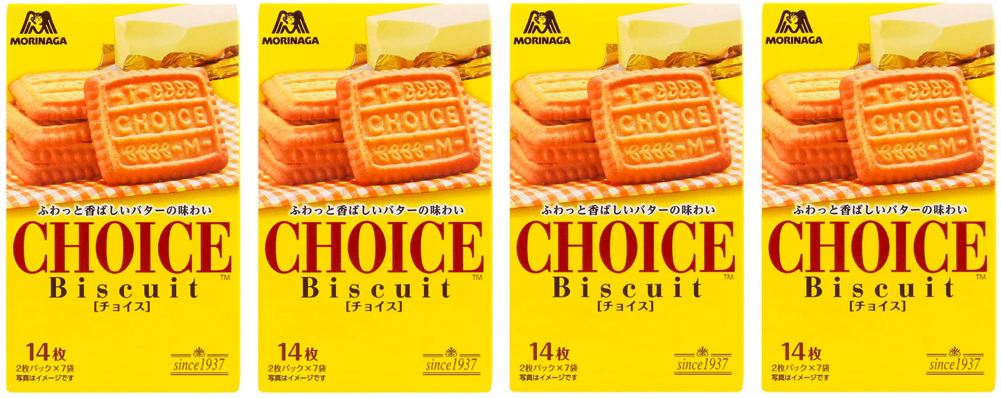 Japanese Biscuit CHOICE Butter Milk Candy Sweet Snack Crispy Food Morinaga 139g