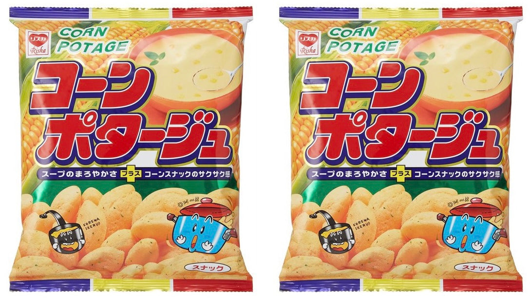 Japanese Snack Corn Potage Crispy Puffed Savory Flavor Rich Soup Riska Japan 75g