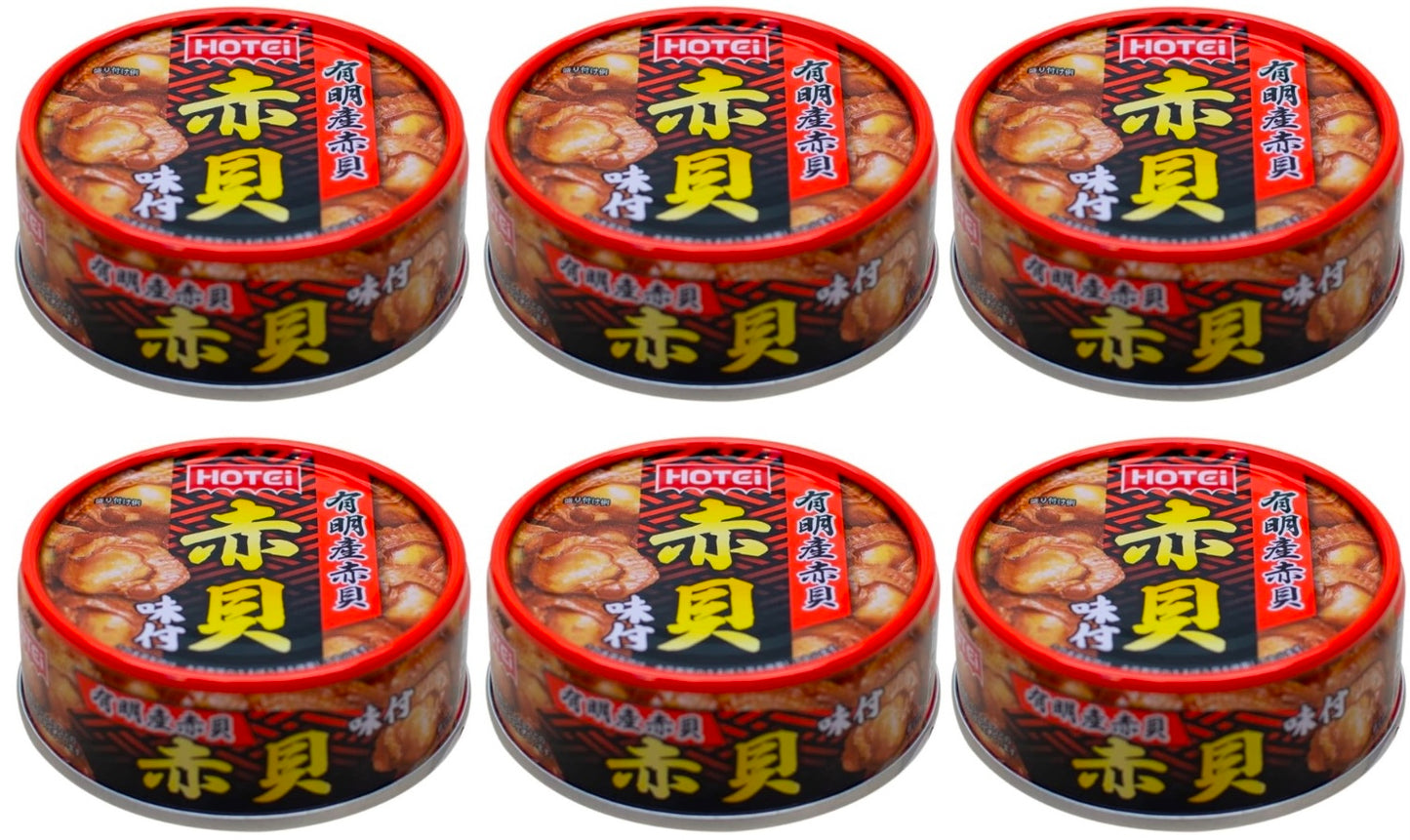 Japanese Canned Food Clam Ark Shell Soy Sauce Preserved Prepared Snack HOTEI 70g