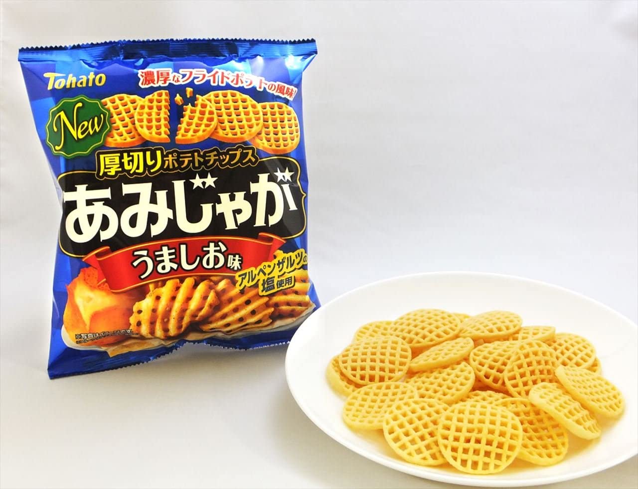 Japanese Potato Chips AMI JAGA Fried Snack Beef Powder Salt Hard Food Tohato 60g