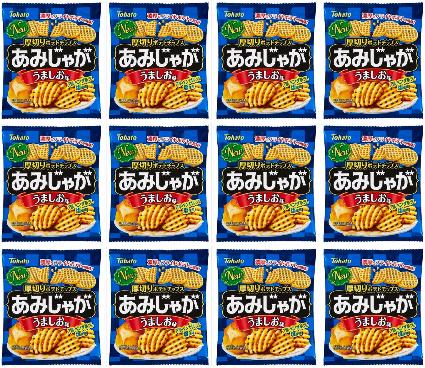 Japanese Potato Chips AMI JAGA Fried Snack Beef Powder Salt Hard Food Tohato 60g