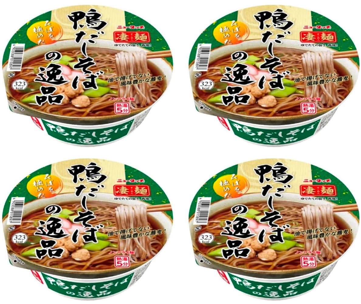 Japanese Soba Noodles Duck Meat KAMO Chicken Instant Soup Cup Food YAMADAI 117g