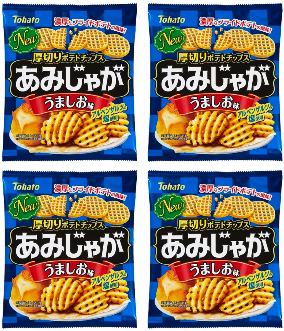Japanese Potato Chips AMI JAGA Fried Snack Beef Powder Salt Hard Food Tohato 60g