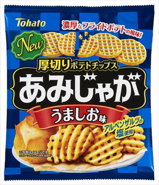 Japanese Potato Chips AMI JAGA Fried Snack Beef Powder Salt Hard Food Tohato 60g