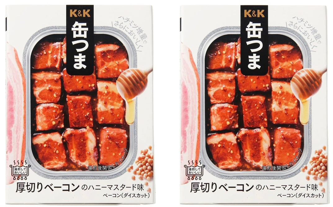 Japanese Canned Food Bacon KANTSUMA Honey Mustard Meat Pork Preserved Snack 105g