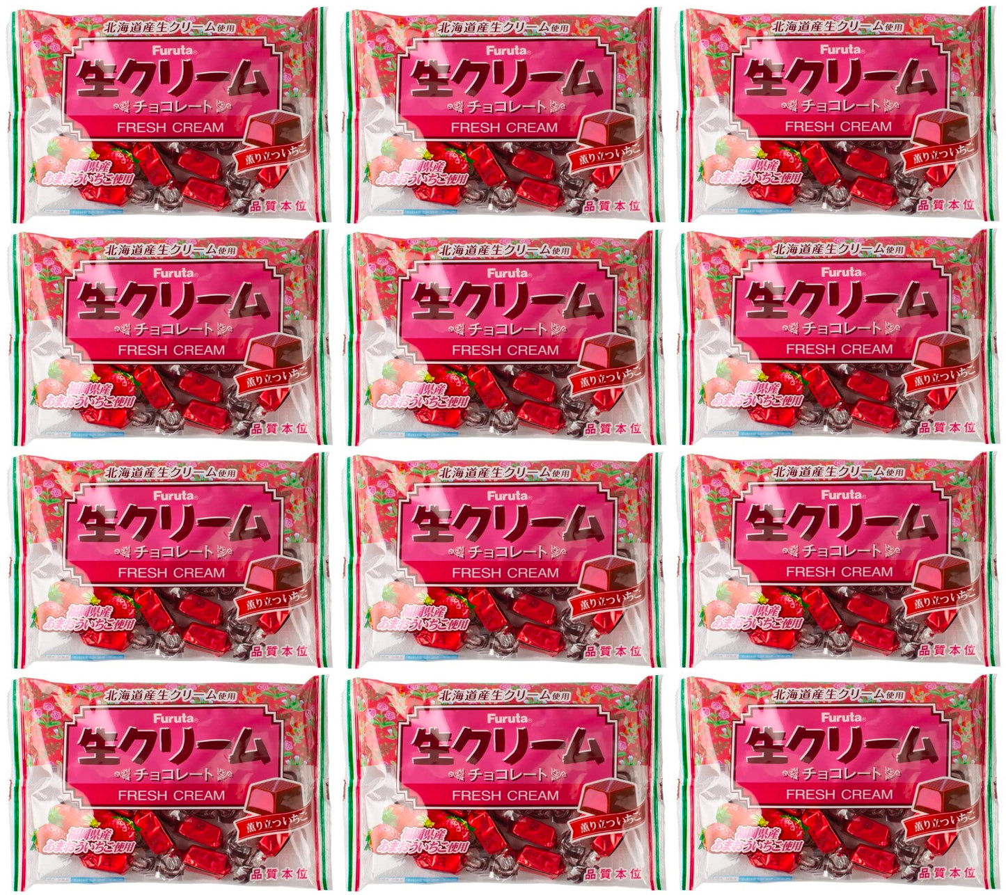 FURUTA Japanese Strawberry Chocolate Fresh Cream Milk Snack Candy Sweet 174g