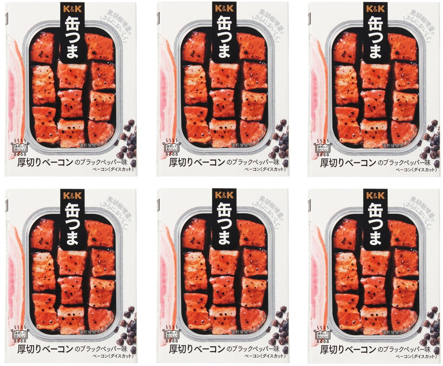 Canned Food Bacon KANTSUMA Black Pepper Pork Preserved Snack Food Japanese 105g