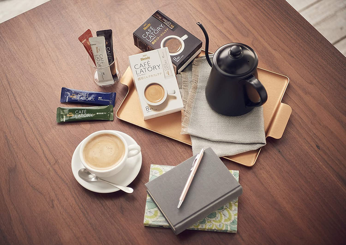 AGF Blendy Cafe Latory Latte Drink Matcha Caramel Milk Macchiato 20 Sticks Japan
