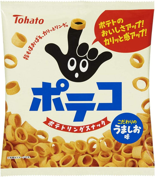 Tohato Potato Chips Ring Poteco Poteko Salt Taste Crispy Snack Food Japanese 78g