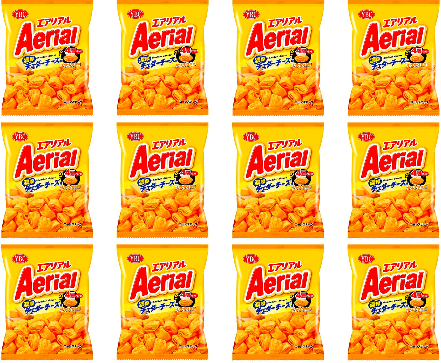 Japanese Snack Cheddar Cheese Corn Chips AERIAL Puffed Food Powder YAMAZAKI 70g