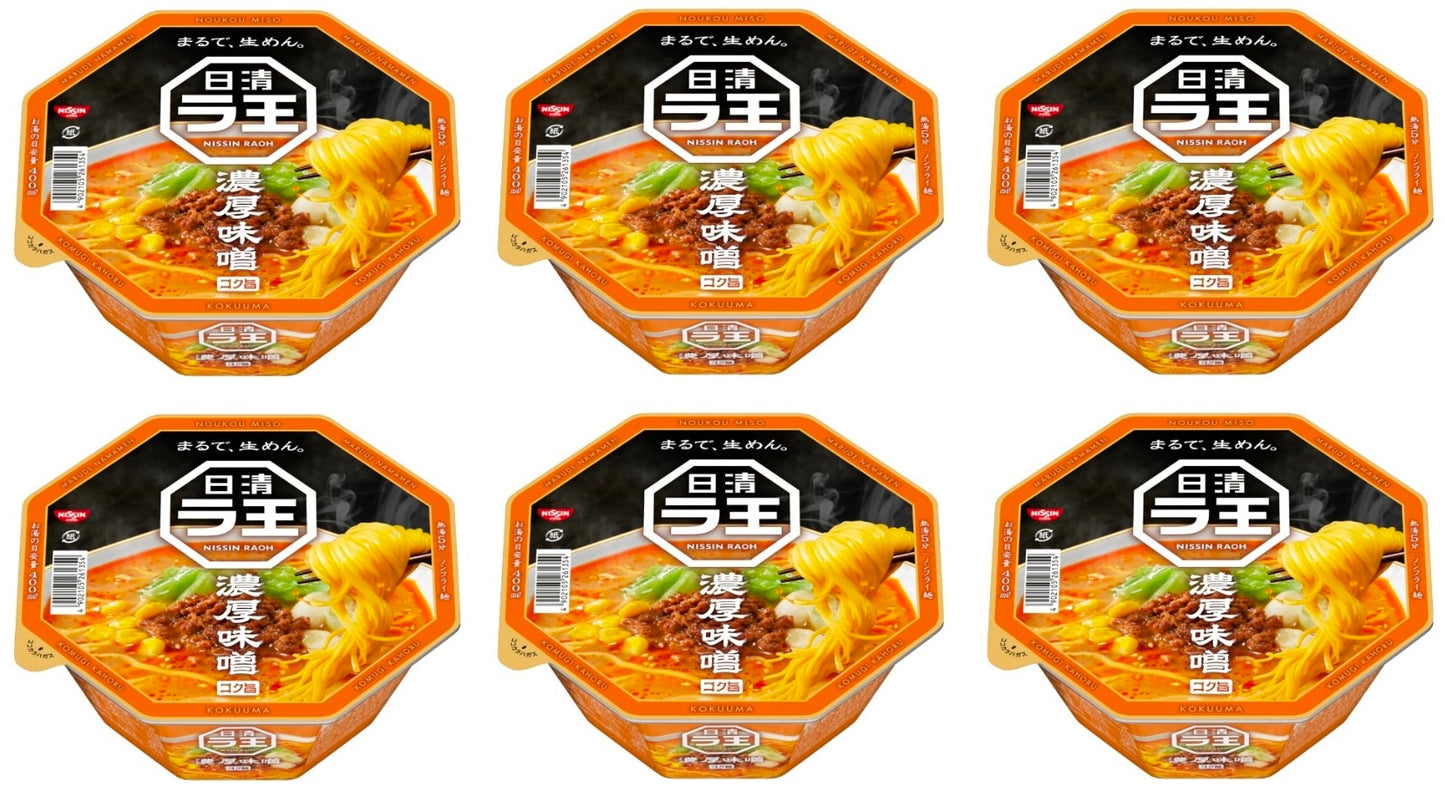 Nissin Noodles Ramen RAOH Miso Pork Vegetables Cup Soup Instant Food Japan 118g