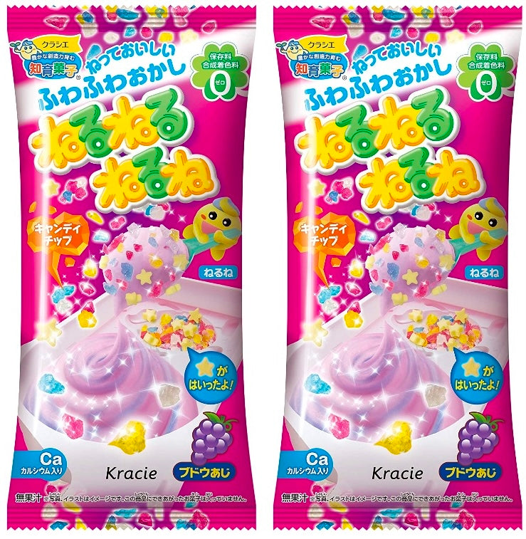 Japanese Nerunerunerune Grape Cream Pop Sauce Snack Candy Sweet Cracie 23.5g