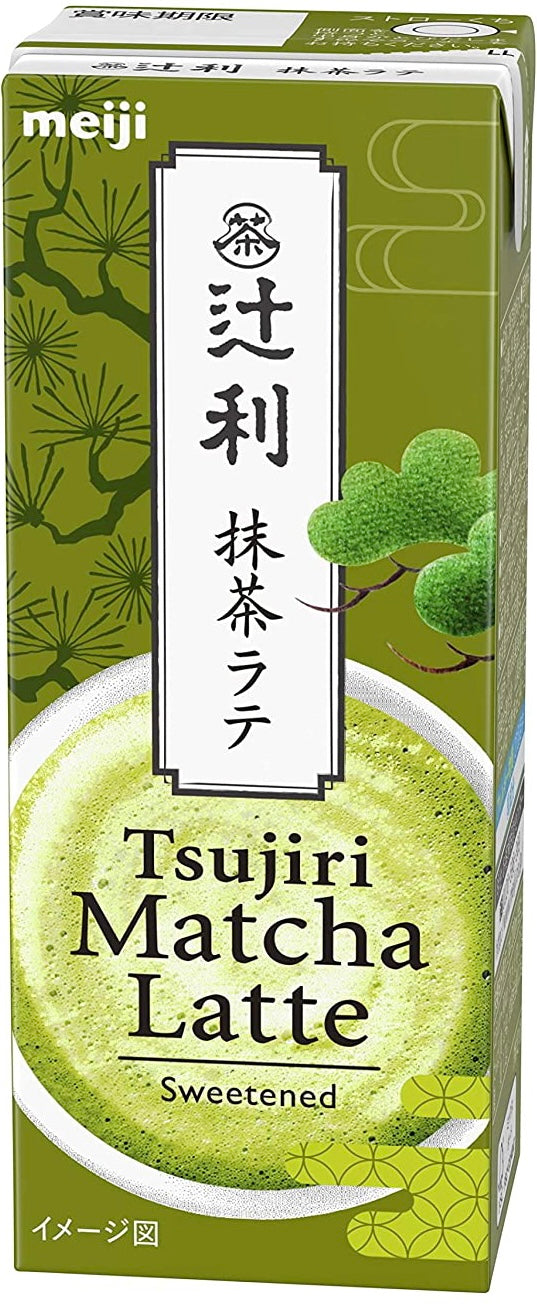 Japanese Matcha Latte Bitter Milk Green Tea Sweetened Soft Drink TSUJIRI 200ml