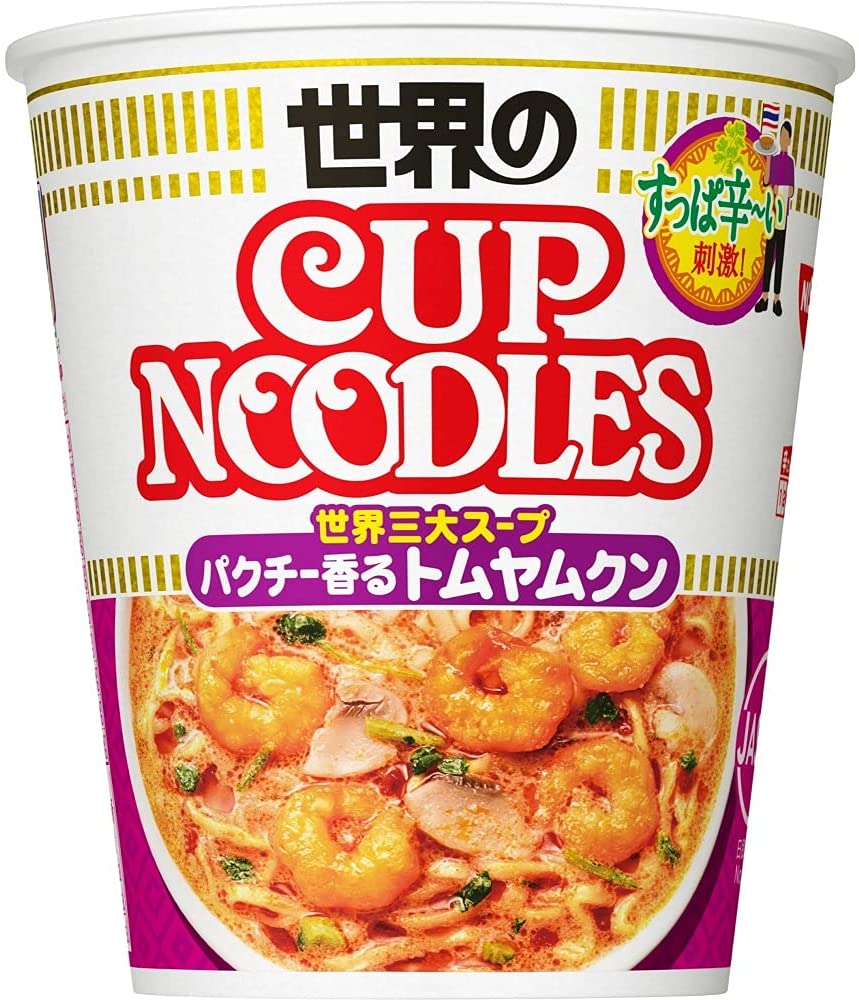 NISSIN CUP NOODLE RAMEN Tom Yam Kung Spicy Ethnic Soup Instant Food Japanese 75g