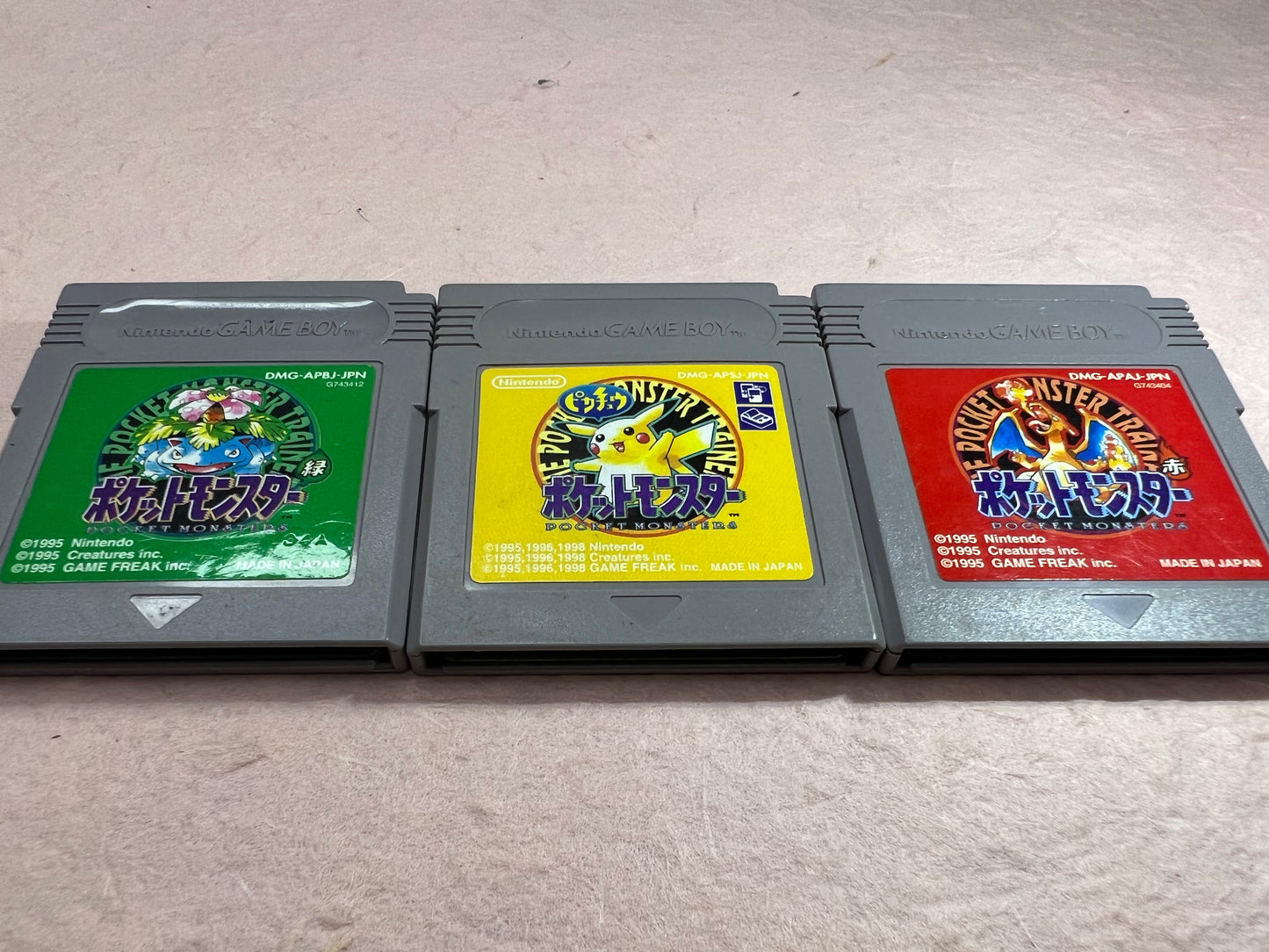 Japanese Pokemon Crystal Gold Silver Yellow Green Red GameBoy Color Used Game Japan 9 Cartridge NTSC-J