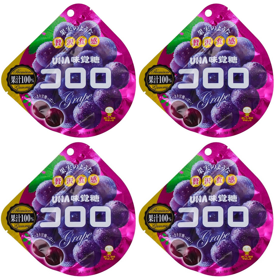 UHA Mikakuto CORORO Grape Kororo Gummy Soft Candy Fruits Toffee Sweet Japan 48g