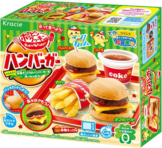 Japanese Popin Cookin Hamburger Cheese Potato Cola Hamburg Snack DIY Kit Kracie