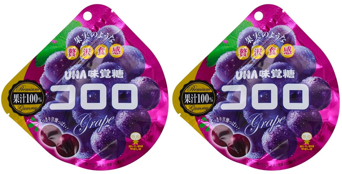 UHA Mikakuto CORORO Grape Kororo Gummy Soft Candy Fruits Toffee Sweet Japan 48g
