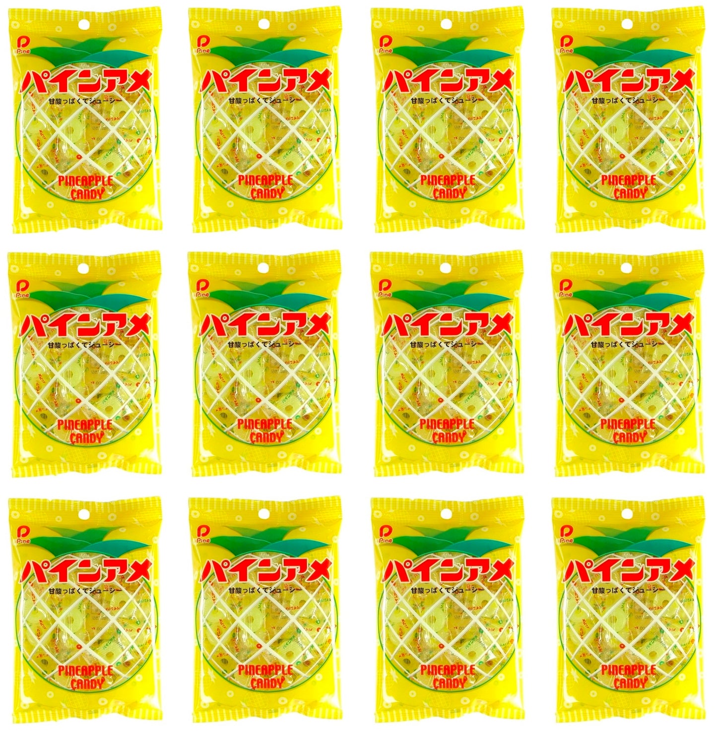 Japanese Pineapple Candy Hard Pine Ame Apple Sweet Lollipop Toffee Ring Bag 120g