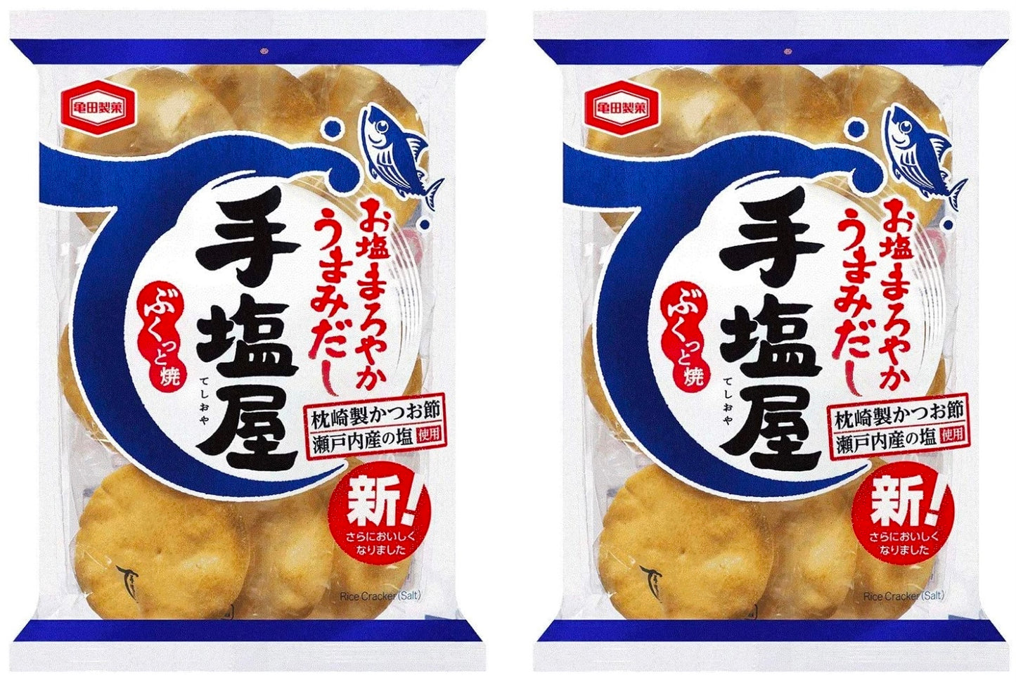 Japanese Rice Cracker Salt Senbei Dashi Snack Crispy Kelp Bonito Food KAMEDA