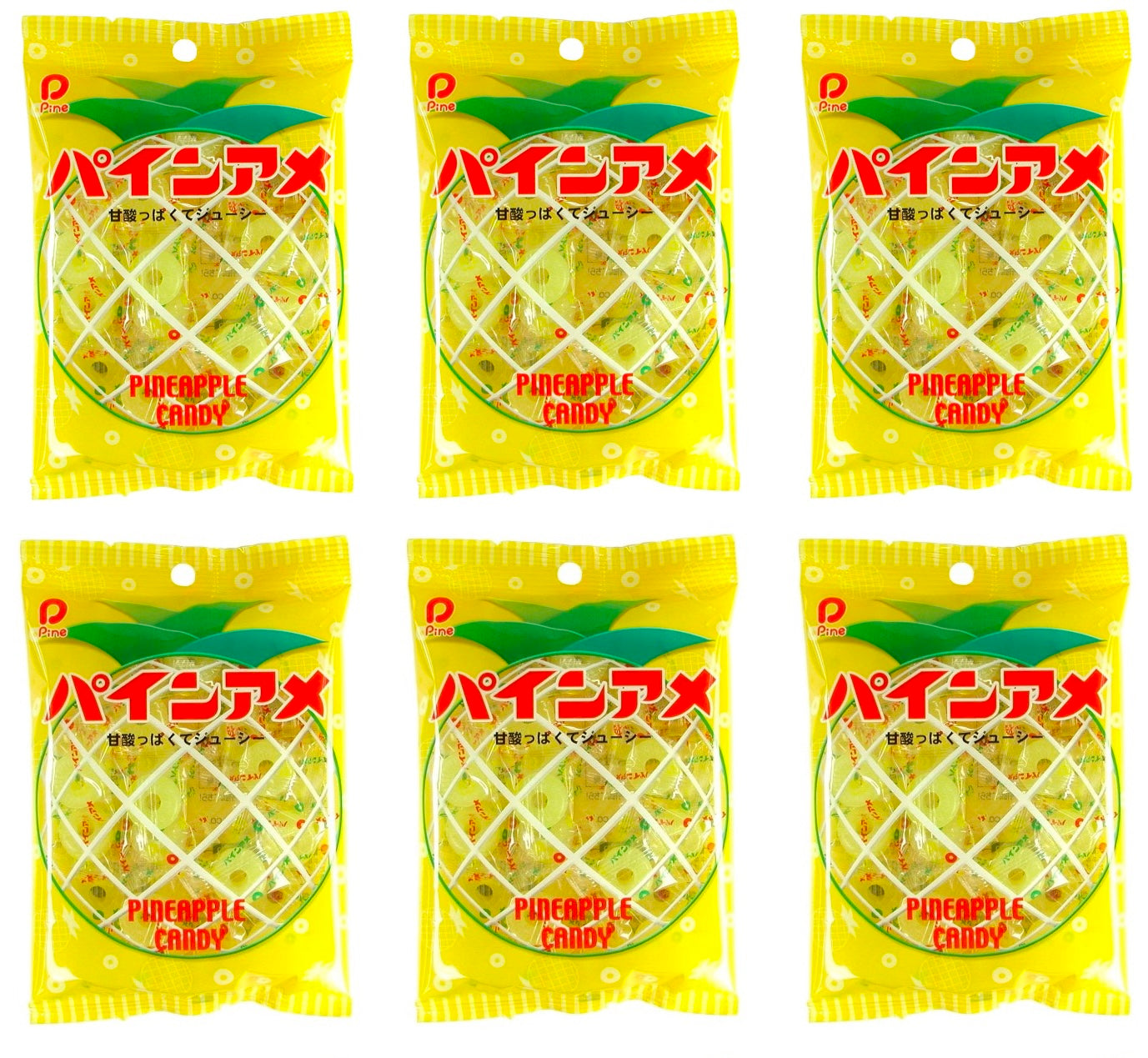 Japanese Pineapple Candy Hard Pine Ame Apple Sweet Lollipop Toffee Ring Bag 120g