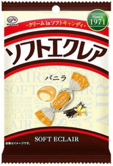 Japanese Soft Candy ECLAIR Vanilla Cream Caramel Candy Sweet Snack FUJIYA 45g