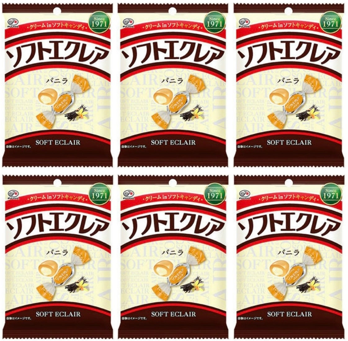 Japanese Soft Candy ECLAIR Vanilla Cream Caramel Candy Sweet Snack FUJIYA 45g