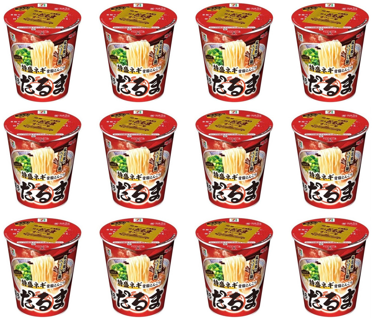 Japanese Ramen Noodles DARUMA Tonkotsu Pork Soup Cup Seven Premium MYOJO 97g