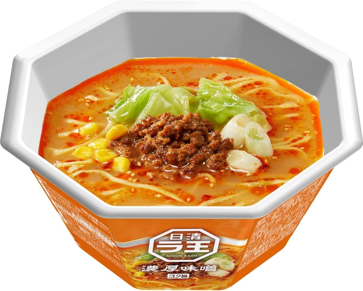 Nissin Noodles Ramen RAOH Miso Pork Vegetables Cup Soup Instant Food Japan 118g