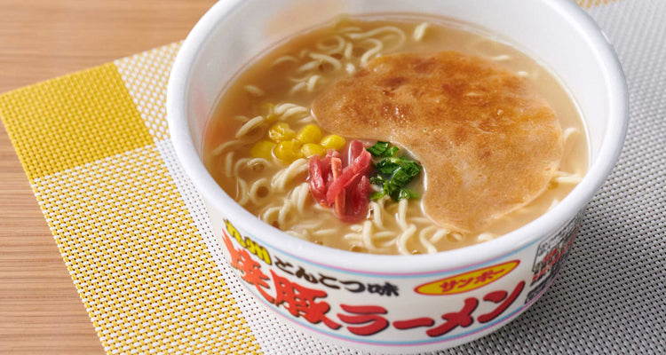 Japanese Ramen Noodles Tonkotsu Chashu Pork Broth Instant Soup Cup SANPO 94g