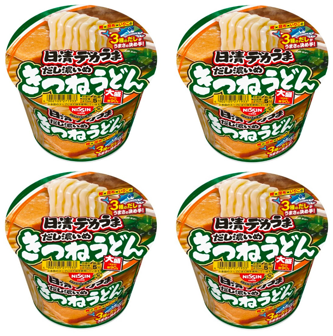 NISSIN Noodles Udon Kitsune Fried Tofu Soy Sauce Instant Soup Cup Japanese 106g