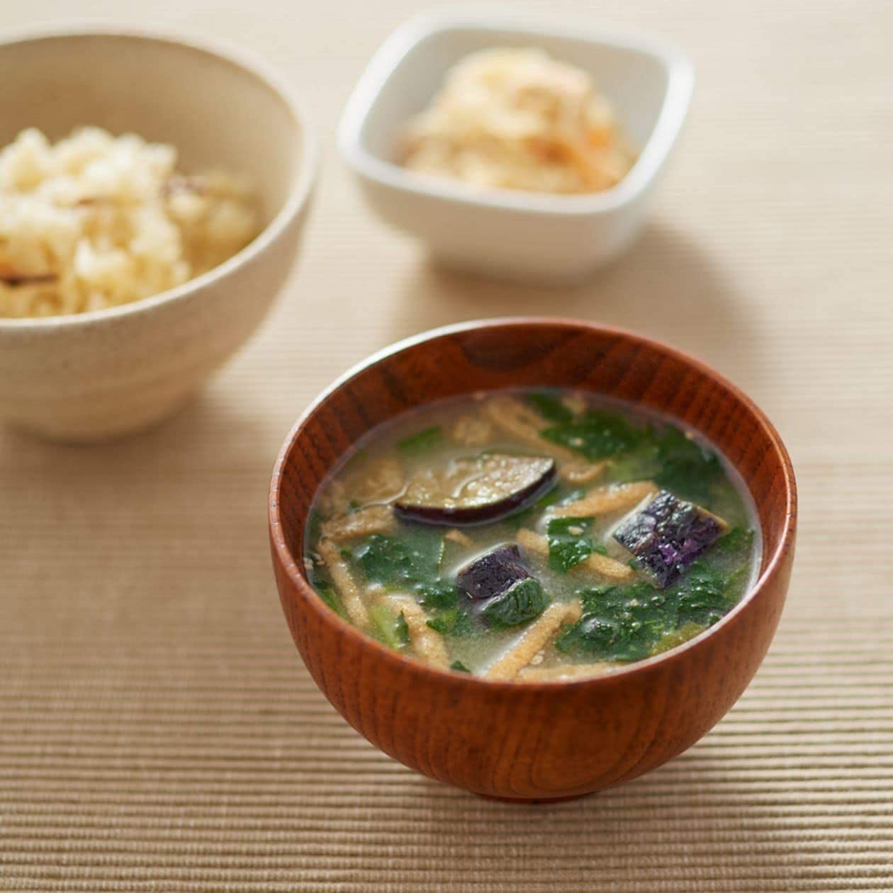 MUJI Freeze Dried Miso Soup Food Fried Eggplant Spinach Instant Cup Japan 31.2g