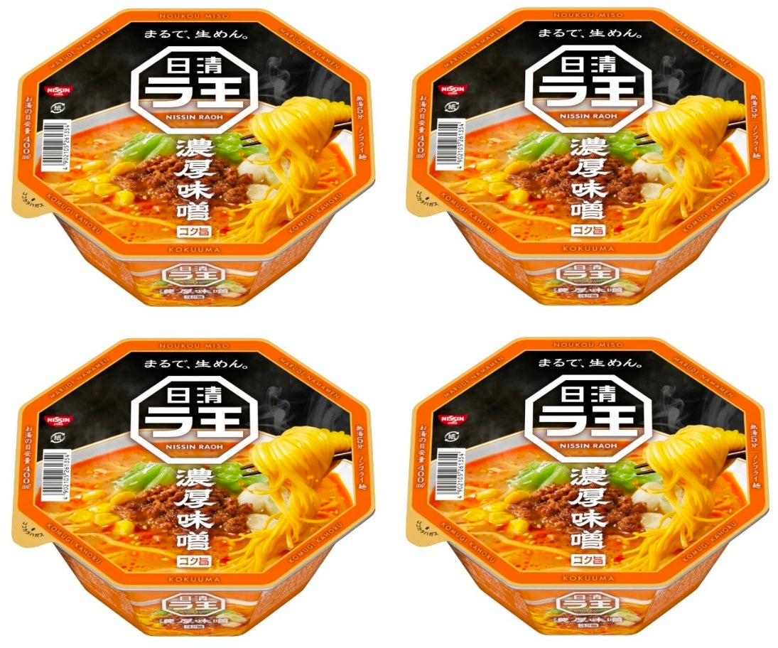 Nissin Noodles Ramen RAOH Miso Pork Vegetables Cup Soup Instant Food Japan 118g