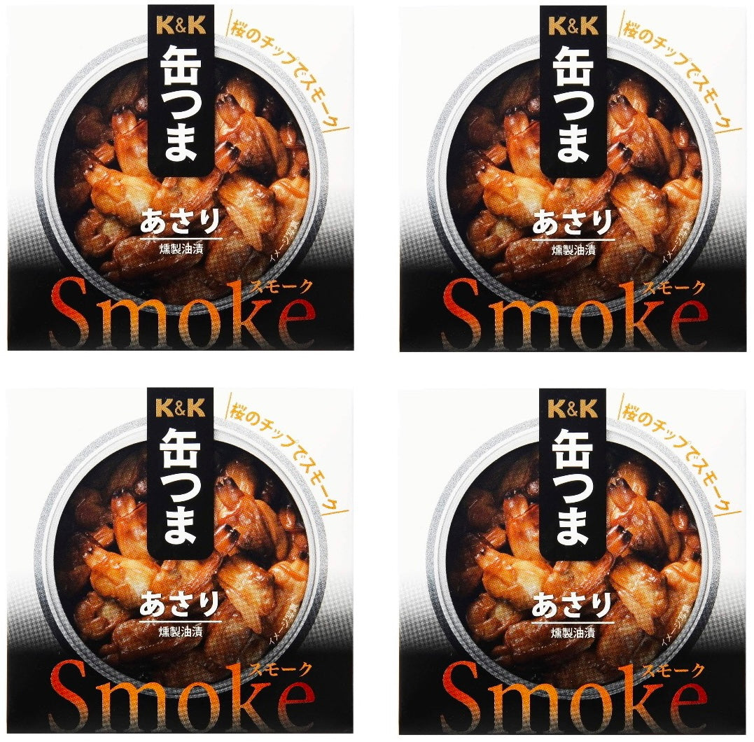 Japanese Canned Food Clams Asari KANTSUMA Smoke Oil Preserved Prepared Snack 40g