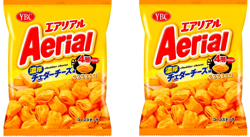Japanese Snack Cheddar Cheese Corn Chips AERIAL Puffed Food Powder YAMAZAKI 70g