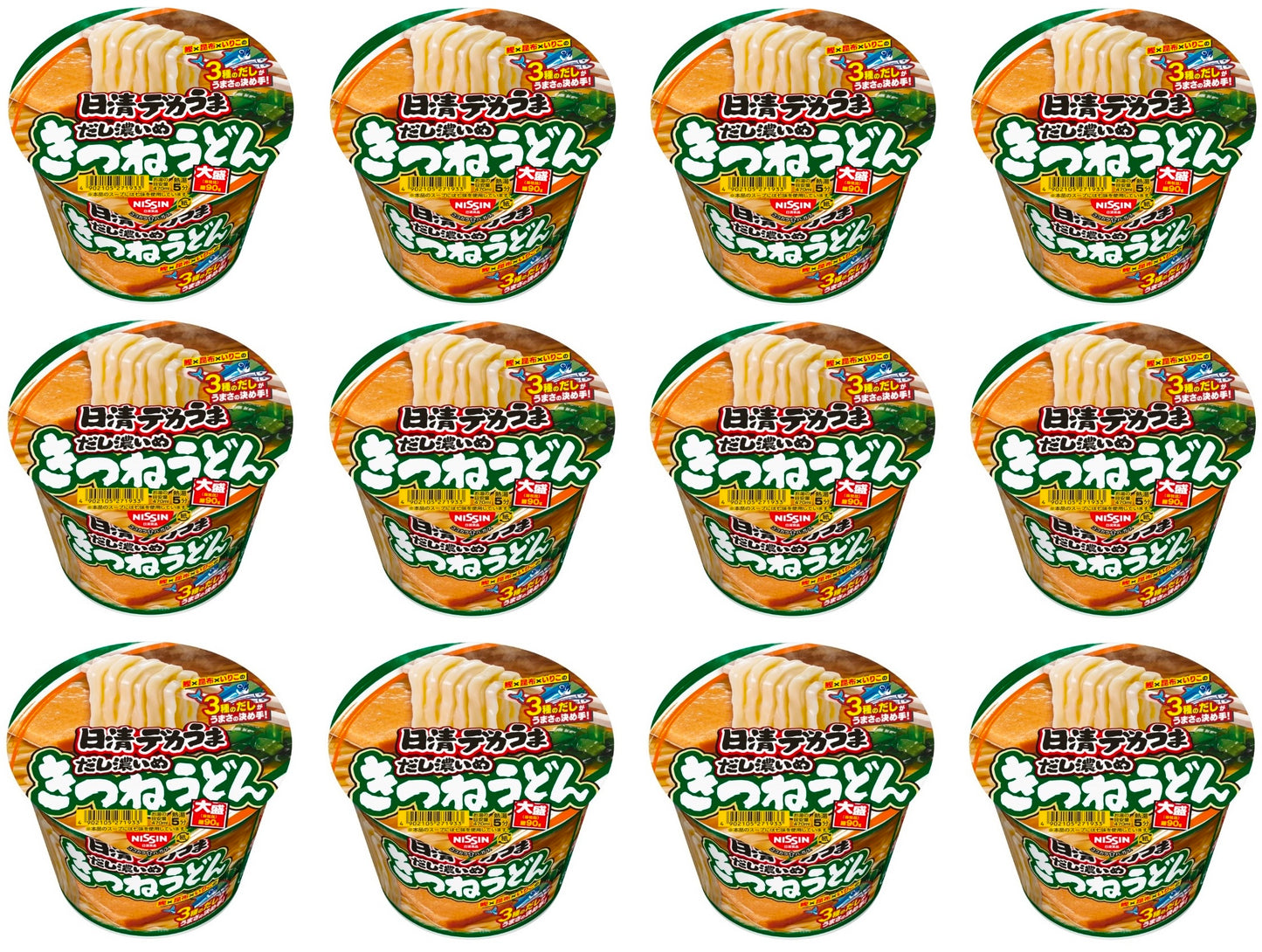 NISSIN Noodles Udon Kitsune Fried Tofu Soy Sauce Instant Soup Cup Japanese 106g