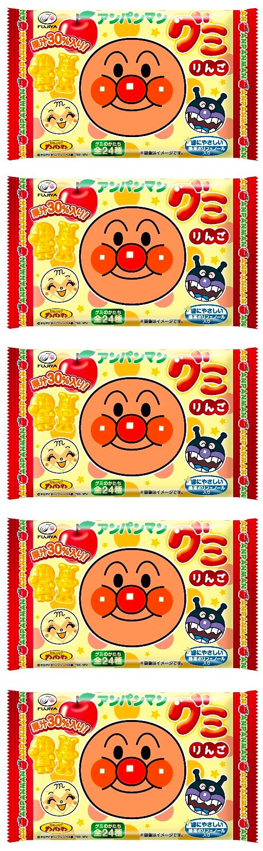 FUJIYA ANPANMAN Gummy Apple Fruits Candy Sweet Juice Snack Dagashi Japanese 19g
