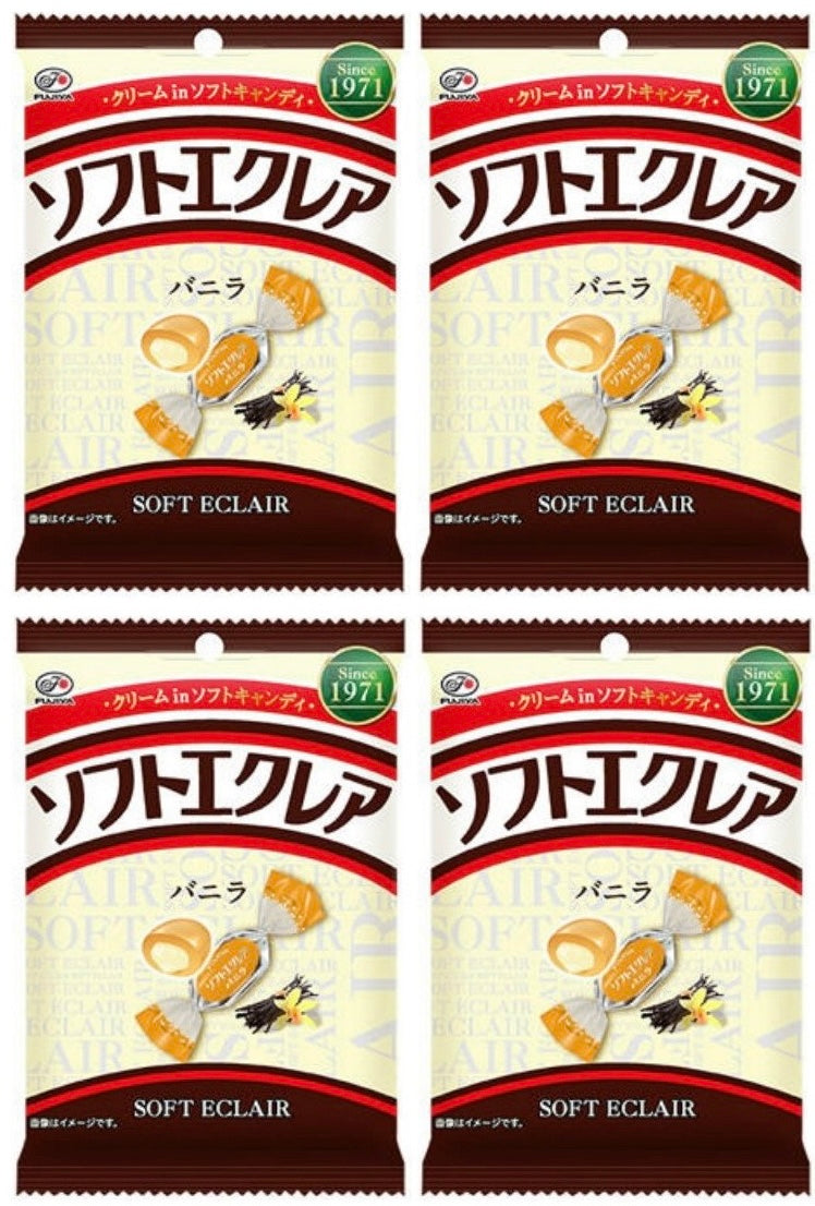 Japanese Soft Candy ECLAIR Vanilla Cream Caramel Candy Sweet Snack FUJIYA 45g
