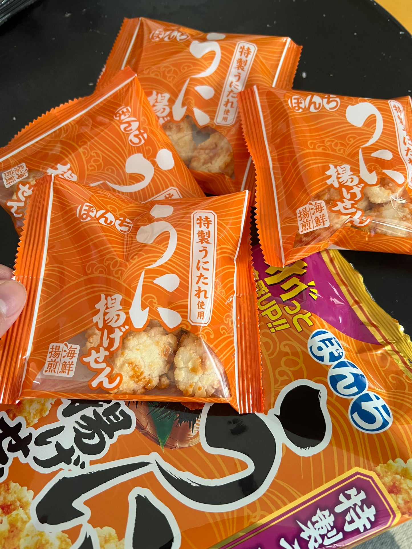 Japanese Rice Crackers UNI Senbei Sea Urchin Sauce Fried Snack Food Bonchi 64g
