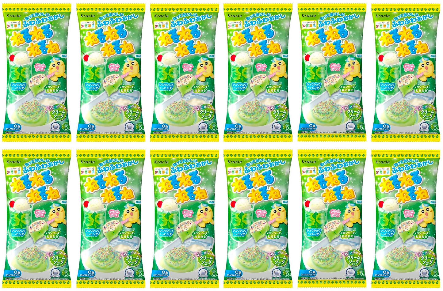 Japanese Nerunerunerune Cream Soda Melon Pop Sauce Snack Candy Sweet Cracie 21g